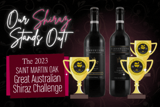 Tamburlaine Organic Wines takes home 3 of the 8 trophies at the 2023 Great Australian Shiraz Challenge