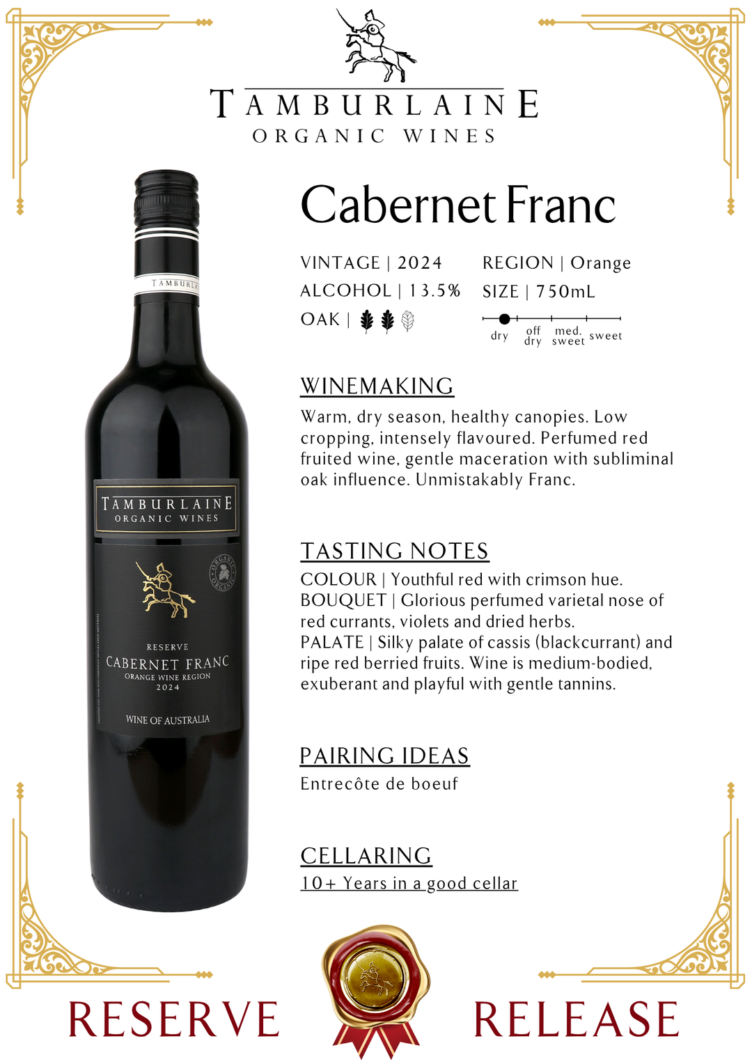 2024 Reserve Orange Cabernet Franc