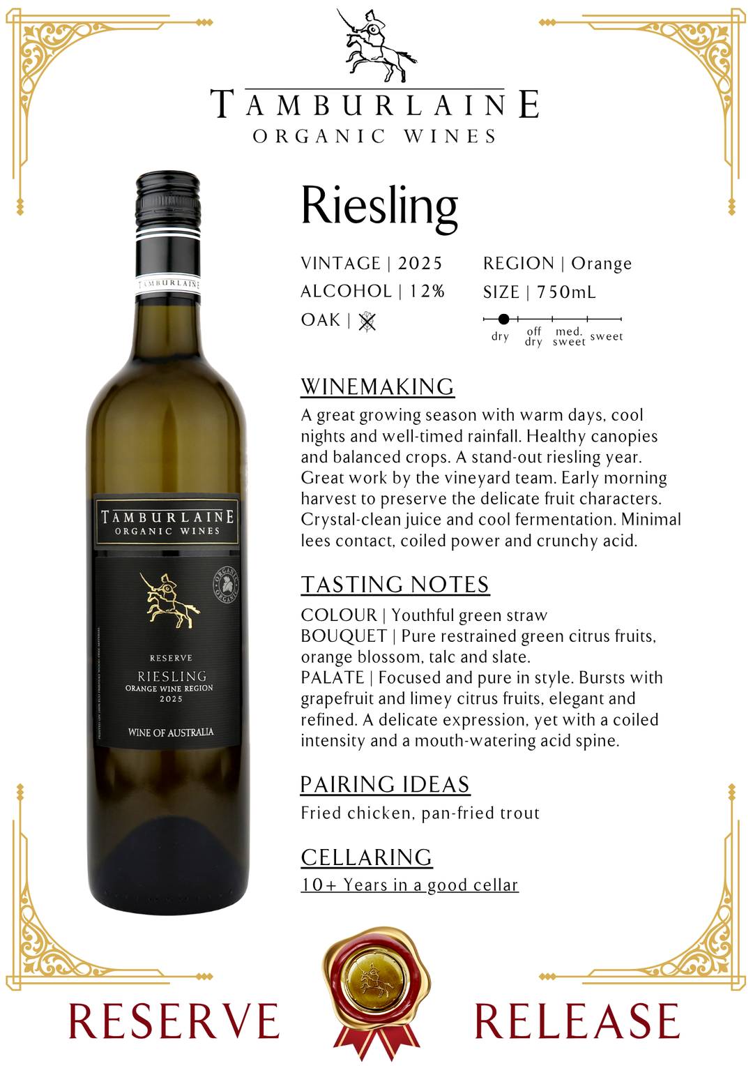2025 Reserve Orange Riesling