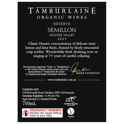 2025 Reserve Hunter Valley Semillon