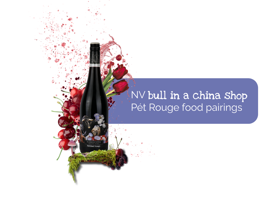Food Pairing | Bull In A China Shop Pétillant Rouge with Kangaroo Skewers