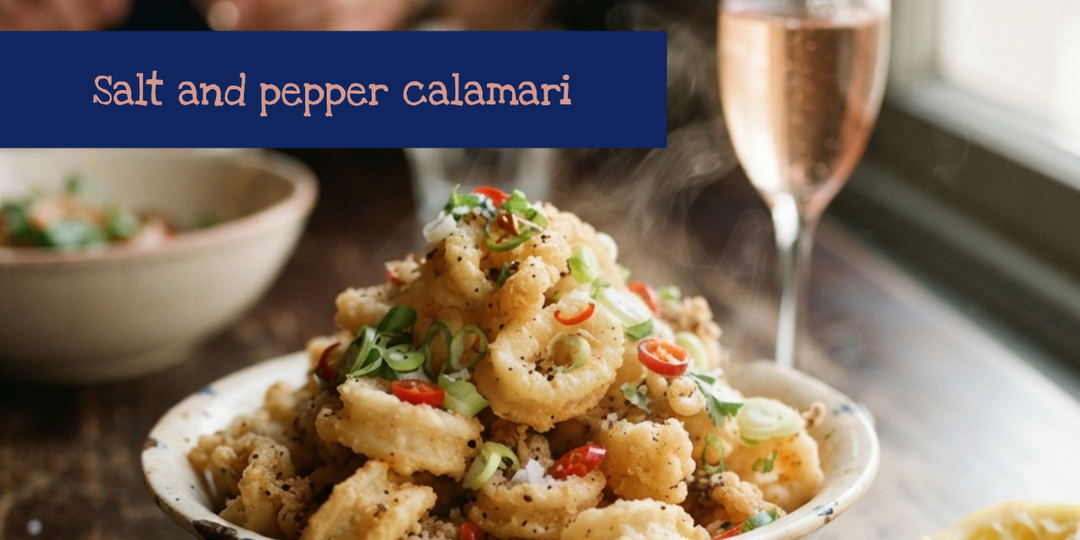 Food Pairing | Bull In A China Shop Scarlett Bubbles Salt and Pepper Calamari with Chilli Lime Dipping Sauce