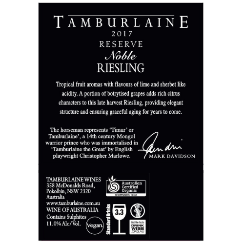 2017 Reserve Noble Riesling