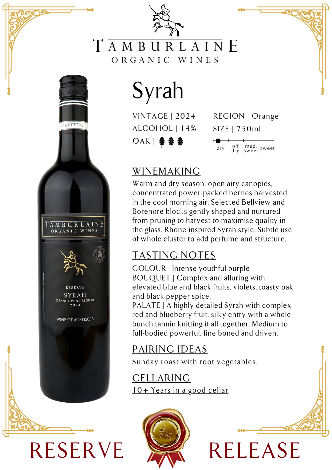 2024 Reserve Orange Syrah