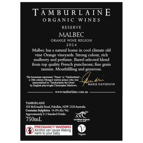 2024 Reserve Orange Malbec