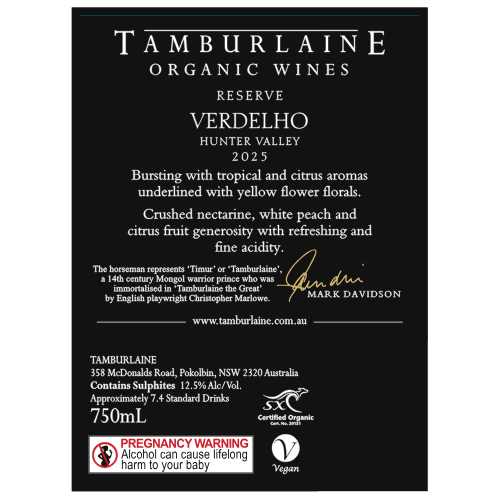 2025 Reserve Hunter Valley Verdelho